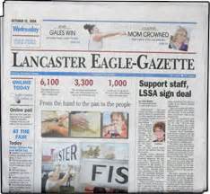Contact him at 740-689-5150 or via email at twilson@gannett. . Lancaster eagle gazette